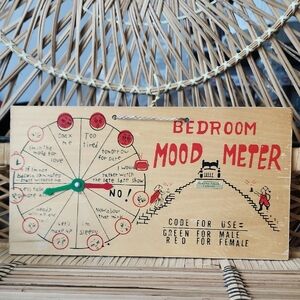 Vintage bedroom mood meter wall plaque